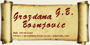 Grozdana Bošnjović vizit kartica